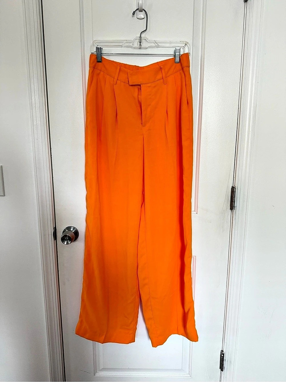 a new day High-Rise Wide Leg Fluid Pants Orange Size 8